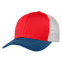 J America Mens Ranger Snapback Hat - Red/White/Navy Blue