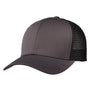 J America Mens Ranger Snapback Hat - Charcoal Grey/Black