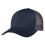 J America Mens Ranger Snapback Hat - Navy Blue/Charcoal Grey - NEW