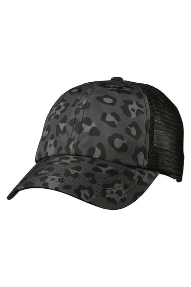 J America TW5506 Mens Offroad Hat Black Leopard Front