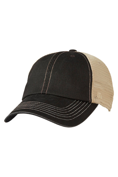 J America TW5506 Mens Offroad Hat Black/Natural Front