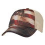 J America Mens Offroad Snapback Hat - Flagtacular/Natural
