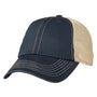 J America Mens Offroad Snapback Hat - Navy Blue/Natural - NEW