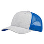 J America Mens Cutter Jersey Snapback Trucker Hat - Grey/Royal Blue