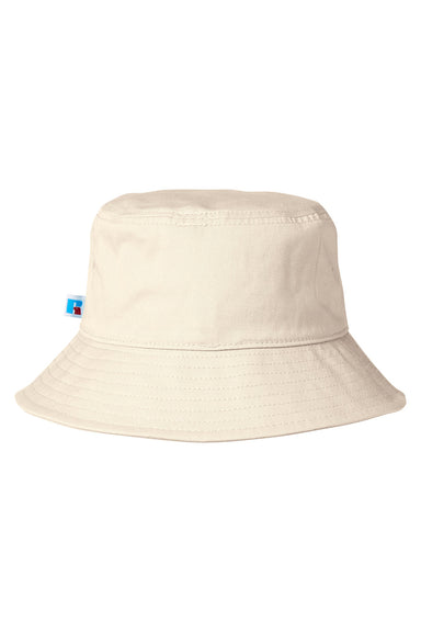 Russell Athletic UB88UHU Mens Core Bucket Hat Off White Front