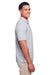 UltraClub UC105 Mens Lakeshore Performance Moisture Wicking Short Sleeve Polo Shirt Heather Grey Side