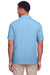 UltraClub UC105 Mens Lakeshore Performance Moisture Wicking Short Sleeve Polo Shirt Columbia Blue Back