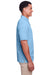 UltraClub UC105 Mens Lakeshore Performance Moisture Wicking Short Sleeve Polo Shirt Columbia Blue Side