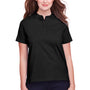UltraClub Womens Lakeshore Performance Moisture Wicking Short Sleeve Polo Shirt - Black