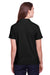 UltraClub UC105W Womens Lakeshore Performance Moisture Wicking Short Sleeve Polo Shirt Black Back