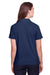 UltraClub UC105W Womens Lakeshore Performance Moisture Wicking Short Sleeve Polo Shirt Navy Blue Back