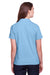 UltraClub UC105W Womens Lakeshore Performance Moisture Wicking Short Sleeve Polo Shirt Columbia Blue Back