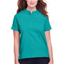 UltraClub Womens Lakeshore Performance Moisture Wicking Short Sleeve Polo Shirt - Jade Green