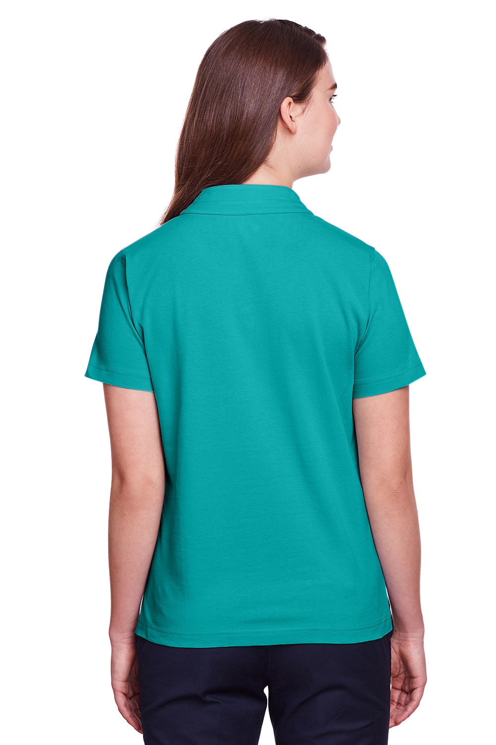 UltraClub UC105W Womens Lakeshore Performance Moisture Wicking Short Sleeve Polo Shirt Jade Green Back