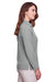 UltraClub UC500W Womens Bradley Performance Moisture Wicking Long Sleeve Button Down Shirt Silver Grey Side
