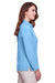 UltraClub UC500W Womens Bradley Performance Moisture Wicking Long Sleeve Button Down Shirt Columbia Blue Side