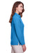 UltraClub UC500W Womens Bradley Performance Moisture Wicking Long Sleeve Button Down Shirt Pacific Blue Side