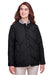 UltraClub UC708W Womens Dawson Quilted Full Zip Jacket Black Front