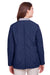 UltraClub UC708W Womens Dawson Quilted Full Zip Jacket Navy Blue Back