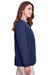 UltraClub UC708W Womens Dawson Quilted Full Zip Jacket Navy Blue Side