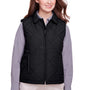 UltraClub Womens Dawson Quilted Water Resistant Full Zip Vest - Black - Closeout