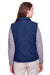 UltraClub UC709W Womens Dawson Quilted Full Zip Vest Navy Blue Back