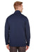 UltraClub UC792 Mens Coastal Performance Moisture Wicking Fleece 1/4 Zip Sweatshirt Navy Blue Back