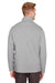 UltraClub UC792 Mens Coastal Performance Moisture Wicking Fleece 1/4 Zip Sweatshirt Silver Grey Back