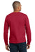 Port & Company USA100LS Mens USA Made Long Sleeve Crewneck T-Shirt Red Back