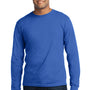 Port & Company Mens USA Made Long Sleeve Crewneck T-Shirt - Royal Blue - Closeout