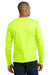 Port & Company USA100LS Mens USA Made Long Sleeve Crewneck T-Shirt Safety Green Back