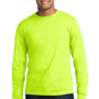 Port & Company Mens USA Made Long Sleeve Crewneck T-Shirt - Safety Green - Closeout