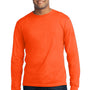 Port & Company Mens USA Made Long Sleeve Crewneck T-Shirt - Safety Orange - Closeout