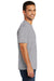Port & Company USA100P Mens USA Made Short Sleeve Crewneck T-Shirt w/ Pocket Heather Grey Side