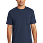 Port & Company Mens USA Made Short Sleeve Crewneck T-Shirt w/ Pocket - Navy Blue - Closeout