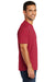 Port & Company USA100P Mens USA Made Short Sleeve Crewneck T-Shirt w/ Pocket Red Side