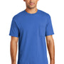 Port & Company Mens USA Made Short Sleeve Crewneck T-Shirt w/ Pocket - Royal Blue - Closeout