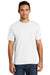 Port & Company USA100P Mens USA Made Short Sleeve Crewneck T-Shirt w/ Pocket White Front
