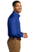 Port Authority W100 Mens Carefree Stain Resistant Long Sleeve Button Down Shirt w/ Pocket Royal Blue Side