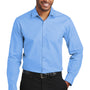 Port Authority Mens Carefree Stain Resistant Long Sleeve Button Down Shirt - Carolina Blue - Closeout