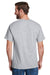Hanes W110 Mens Workwear Short Sleeve Crewneck T-Shirt w/ Pocket Light Steel Grey Back