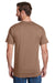 Hanes W110 Mens Workwear Short Sleeve Crewneck T-Shirt w/ Pocket Army Brown Back
