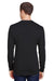 Hanes W120 Mens Workwear Long Sleeve Crewneck T-Shirt w/ Pocket Black Back