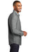 Port Authority W380 Mens Slub Chambray Long Sleeve Button Down Shirt w/ Double Pockets Grey Side