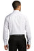 Port Authority W643 Mens Easy Care Wrinkle Resistant Long Sleeve Button Down Shirt w/ Pocket White/Dark Grey Back
