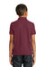 Port Authority Y100 Youth Core Classic Short Sleeve Polo Shirt Burgundy Back