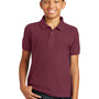 Port Authority Youth Core Classic Short Sleeve Polo Shirt - Burgundy