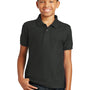 Port Authority Youth Core Classic Short Sleeve Polo Shirt - Deep Black
