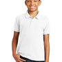 Port Authority Youth Core Classic Short Sleeve Polo Shirt - White