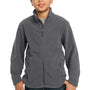 Port Authority Youth Full Zip Fleece Jacket - Iron Grey